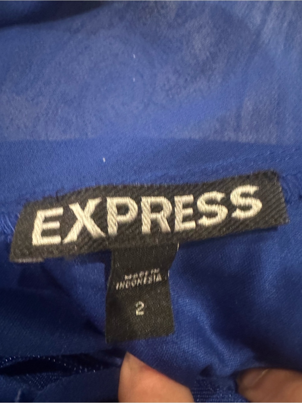 Express Blue Wrap Front Ruffle Romper Size 2 - Picture 6 of 6